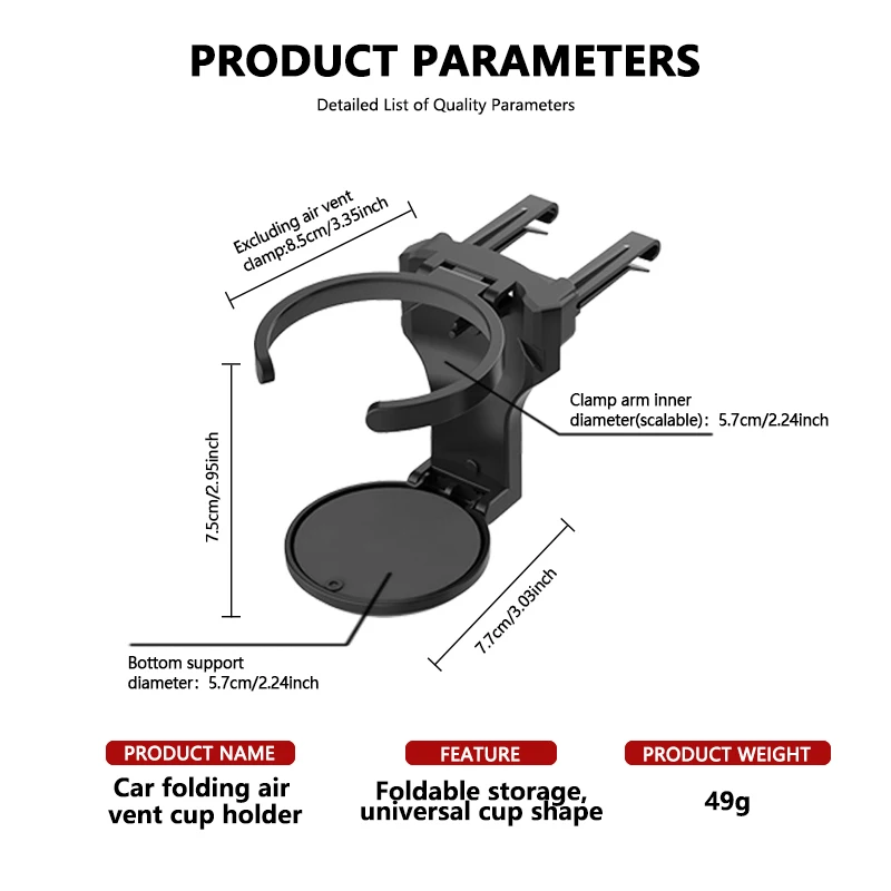 سيارة تنفيس الهواء منفذ للطي شرب زجاجة القهوة حامل الكأس لشركة هيونداي N خط i30 i20 سوناتا أكسنت توكسون إلنترا أزيرا ايكوس