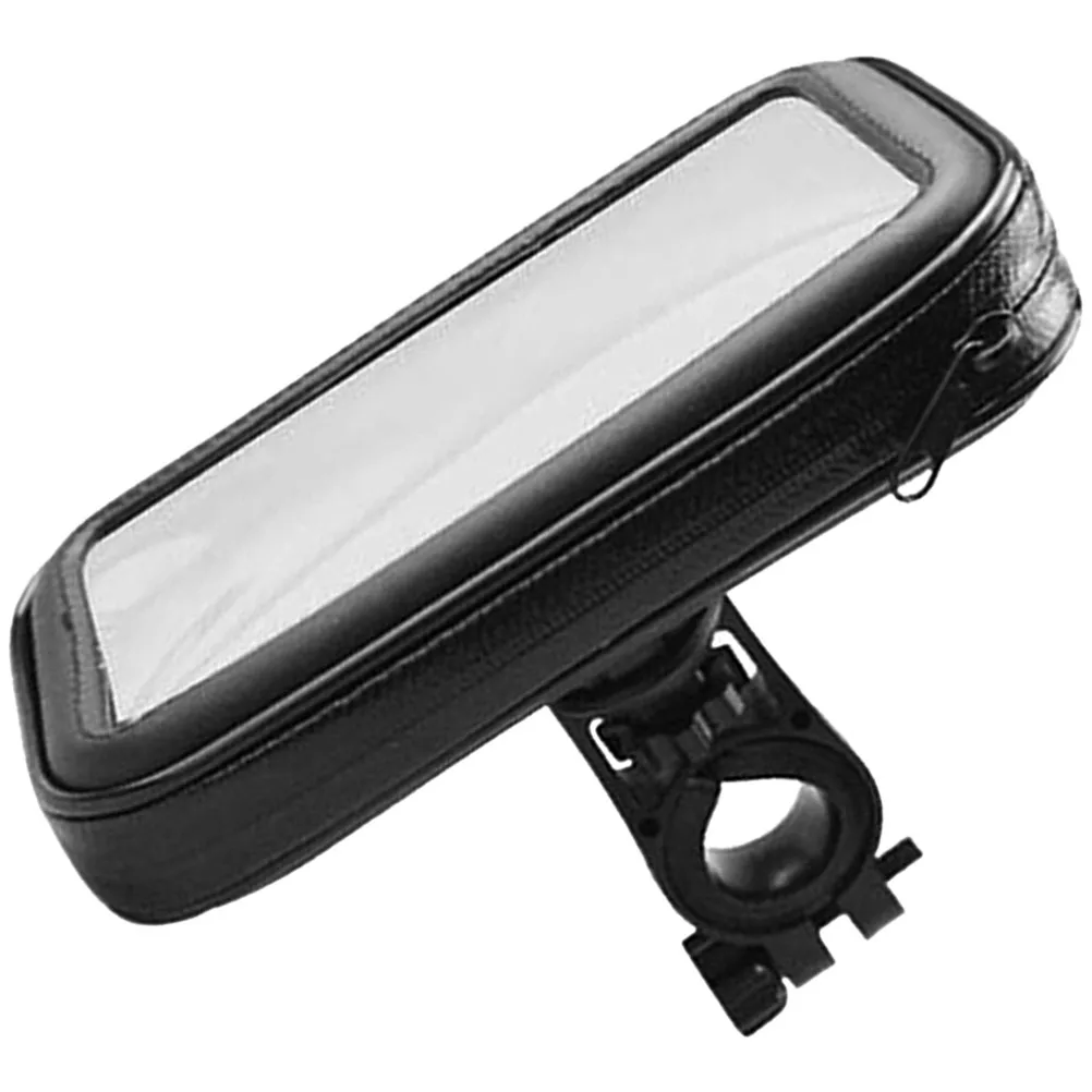 Borsa per telefono da bici Custodia impermeabile per cellulare con supporto regolabile per manubrio o telaio Chiusura con cerniera trasparente Conveniente