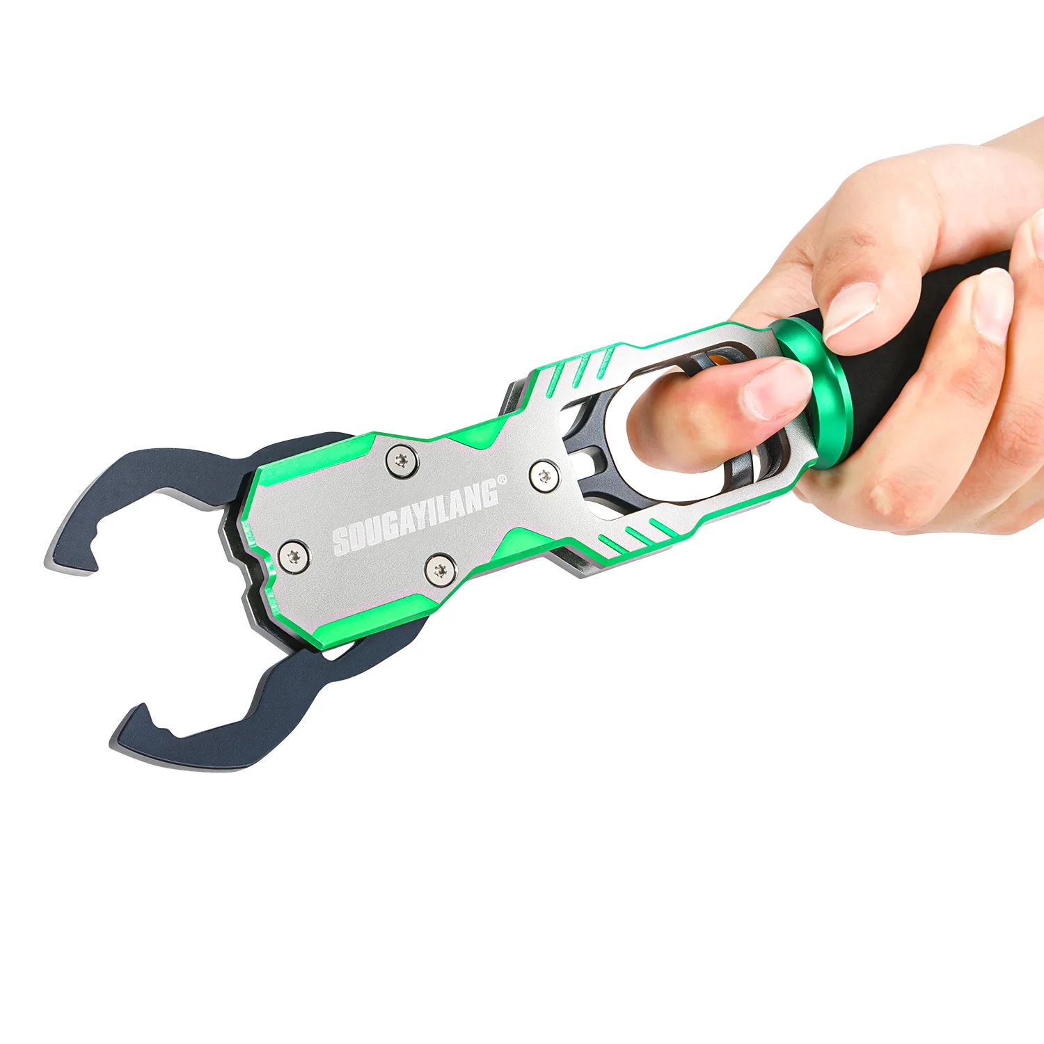 Sougayilang Aluminium Alloy Fishing Gripper Professional Fishing Lip Grabber Tool Fish Grabber Clip Weighing fish controllPliers