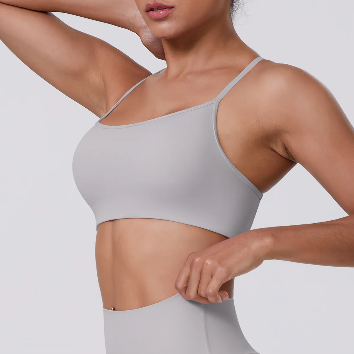 Sport-BH Nahtloses Yoga-Top Damen Fitness-Artikel Gym Active Wear Back Cross Workout Push-up Fitness Laufunterwäsche – Detail 32