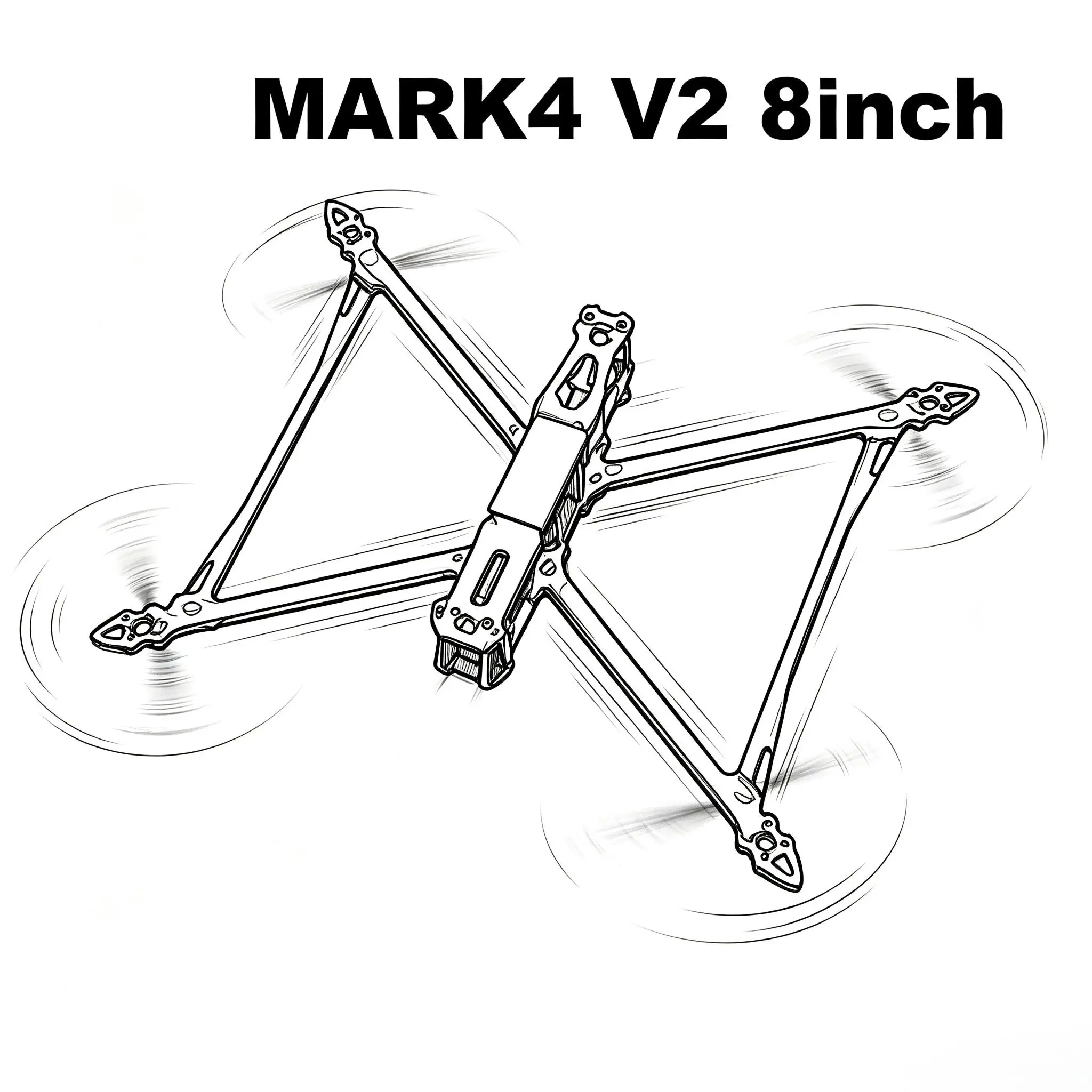 MARK4 V2 8inch F4V3S/F4V3S PLUS Flight Control 45/60A 4INI ESC rack drone FPV carbon fiber PV Racing Drone Quadcopter Freestyle