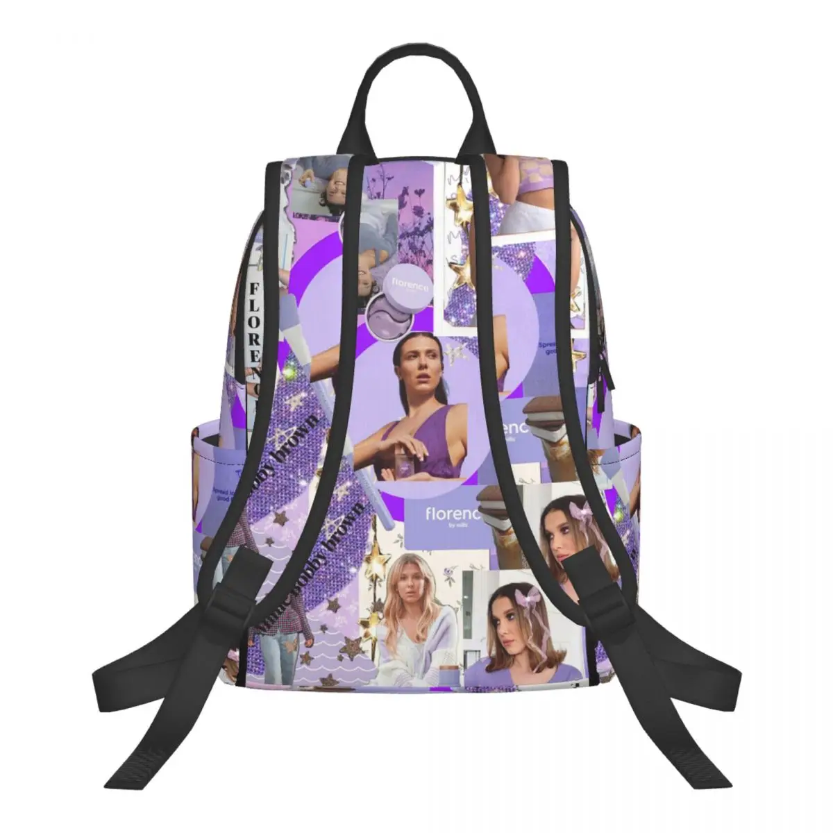 Florence By Mills Millie Bobby Brown (12) Student Backpack School Bag Hiking Travel Daypack for Boys Girls Bookbag Shoulder Bags