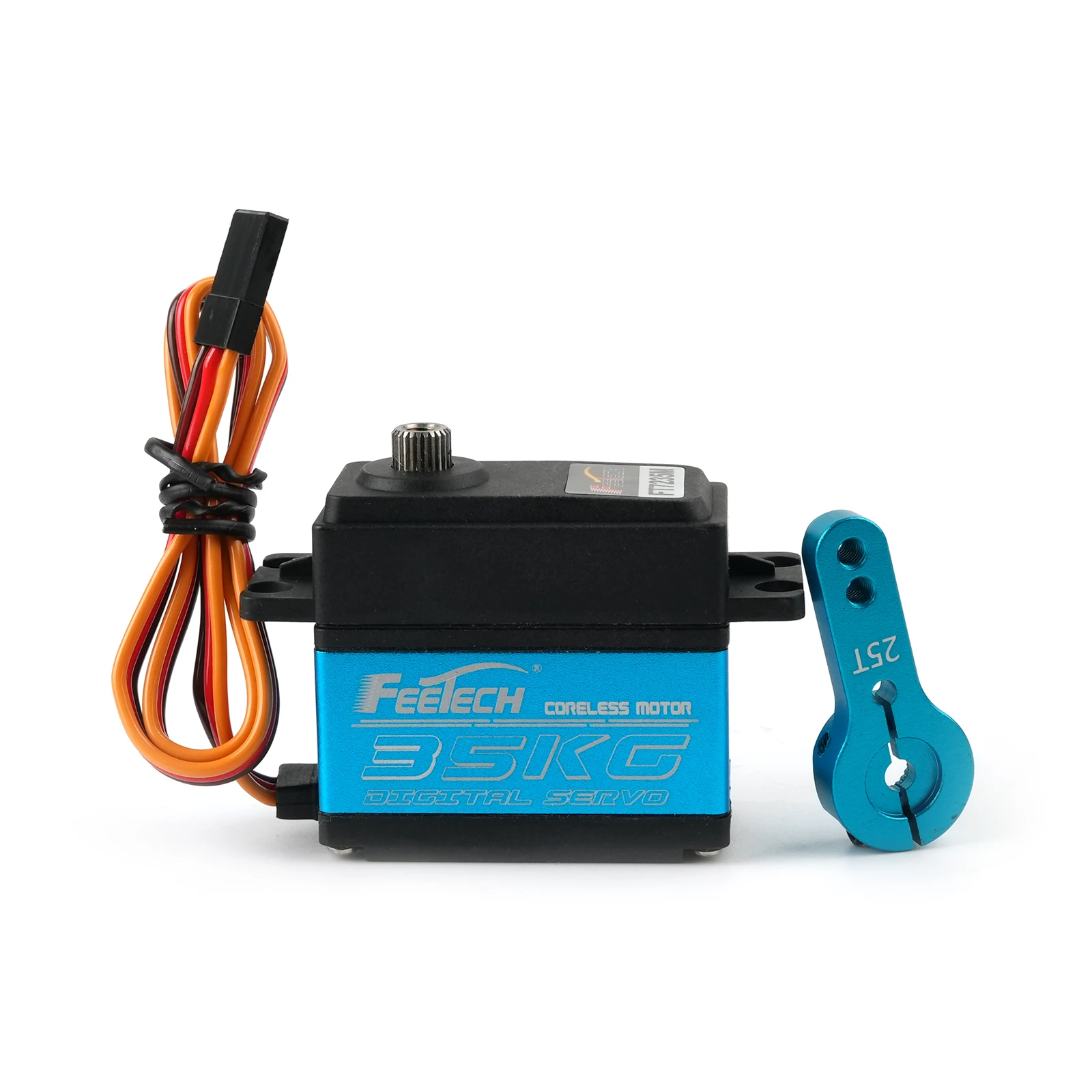 Servo digital 35 kg/cm 7,4 V 500~2500 μ segundos 180 °   Motor sin núcleo de acero metálico no controlable para coche RC 1:10, Robot, avión, barco, bricolaje