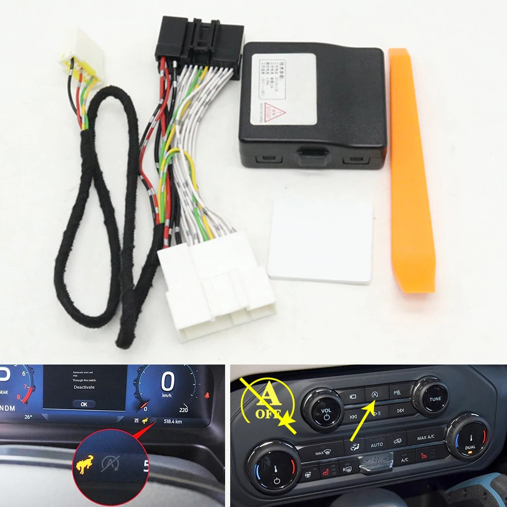 

Auto Idle Stop Start Disable Eliminator Engine System OFF Closer Canceller Delete Plug Cable Module For Ford BRONCO 2021-2025