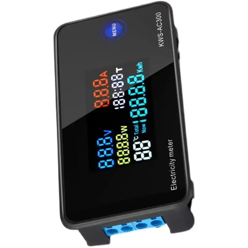 AC220V Voltage Current Power Meter, Household Electrical Tester, Measures Voltage, Current & Power