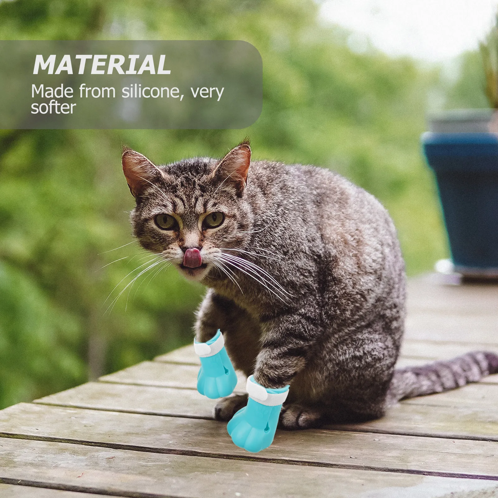 

4Pcs Cat Paw Silicone Covers Adjustable Anti Scratch Boots Protective Shoes Claw Caps for Cats Grooming Bathing Use
