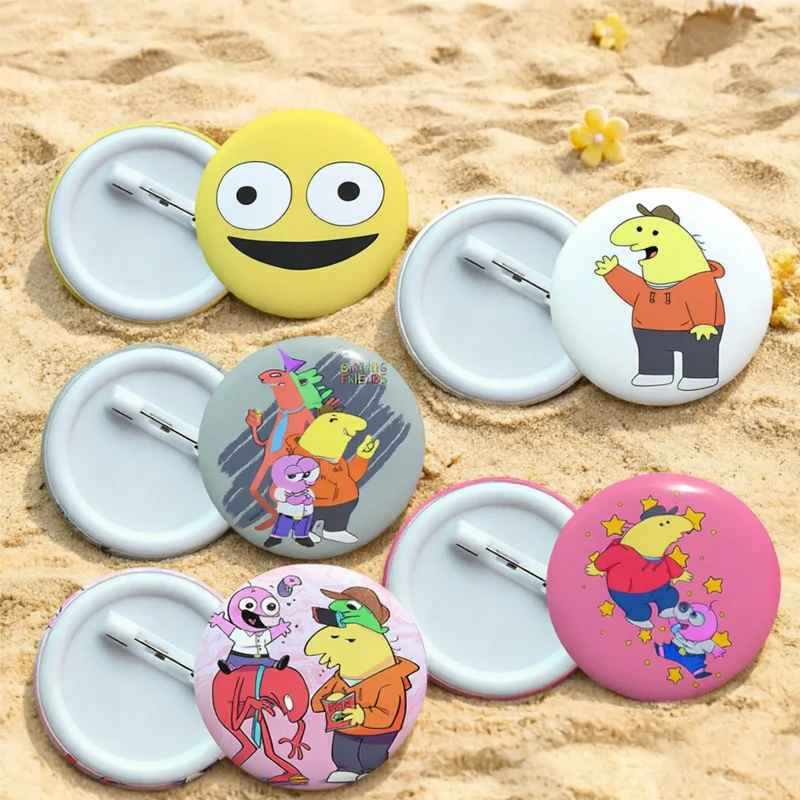 Smiling Friends Badge Backpack Clothing Collectible Accessories Badges Kawaii Peripheral Lapel Pins Souvenir Cute Birthday Gifts
