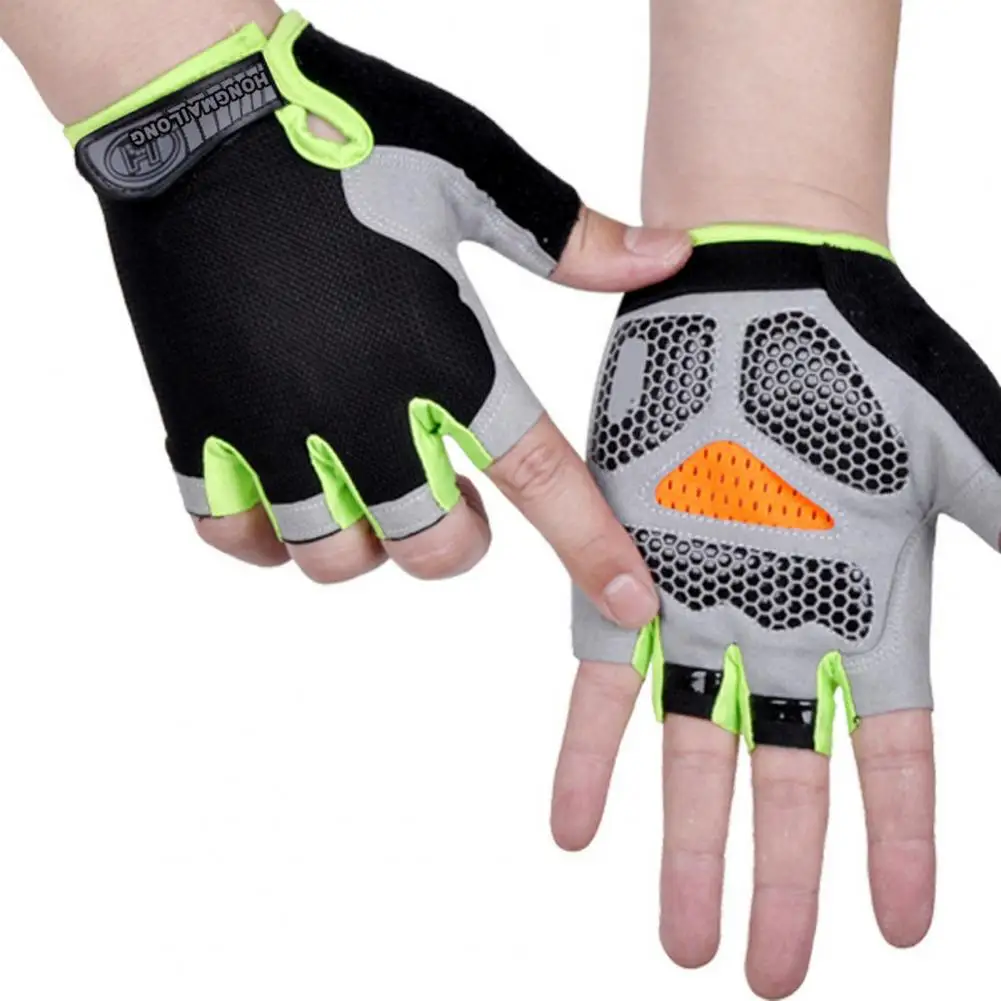 Shock-absorbing Fingerless Gloves Breathable Half Finger Cycling Gloves Breathable Shock-absorbing Half Finger for Men for Mtb