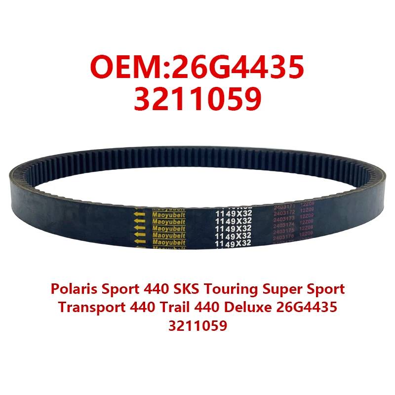 1149X32 Drive Belt For Polaris Sport 440 SKS Touring Super Sport Transport 440 Trail 440 Deluxe 26G4435 3211059