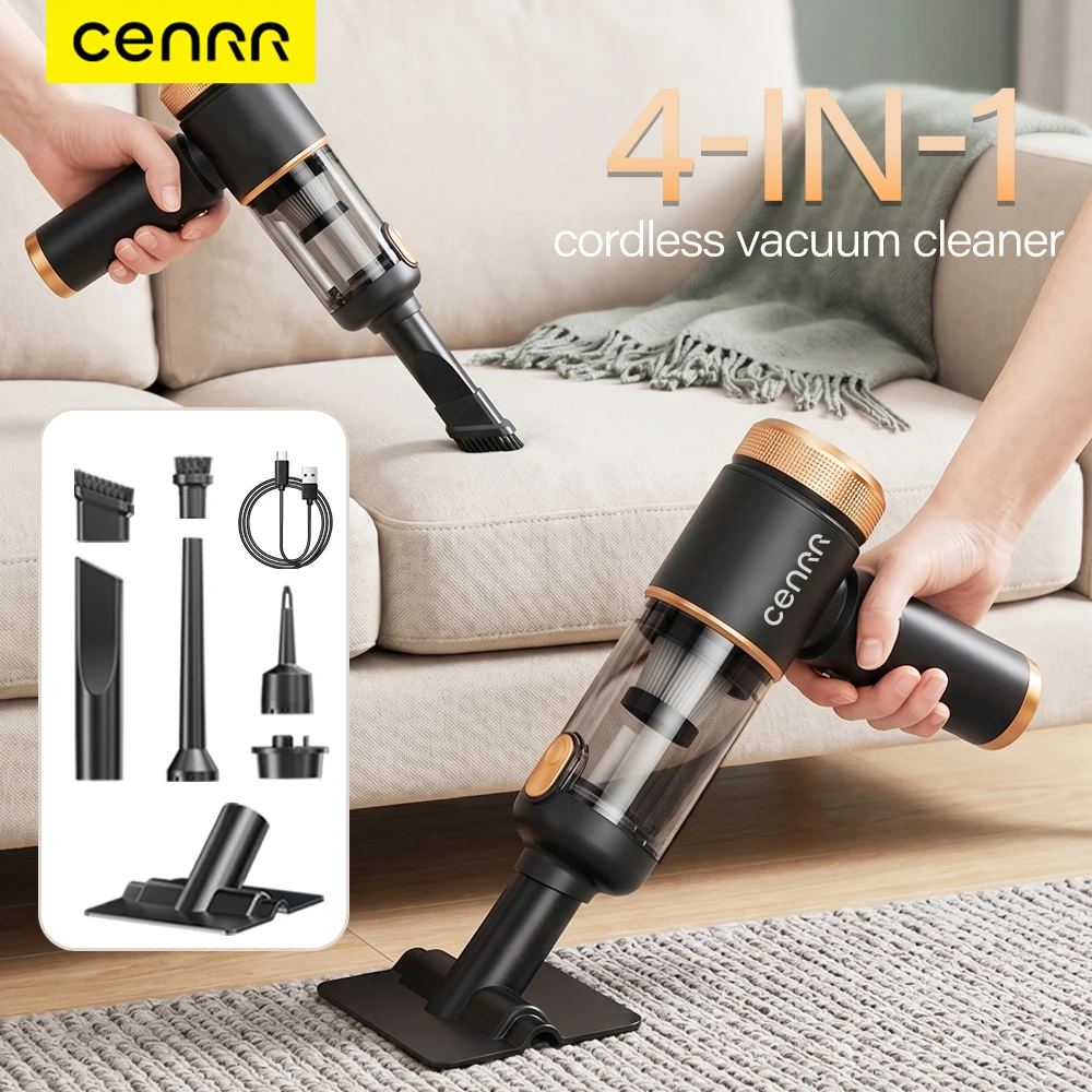 CENRR Portable Car Vacuum Cleaner Mini blower Multi Handheld Cleaning Machine with LED Light Powerful Wireless Vacuum Cleaner