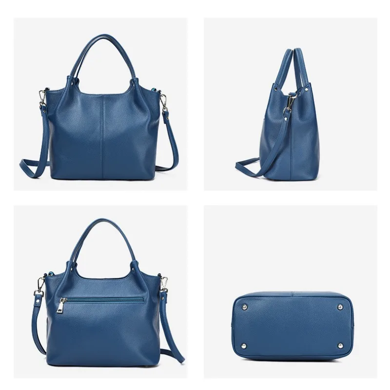 Роскошная большая сумка из коровьей кожи для женщин, модная сумка через плечо, просторная сумка через плечо для работы на работу