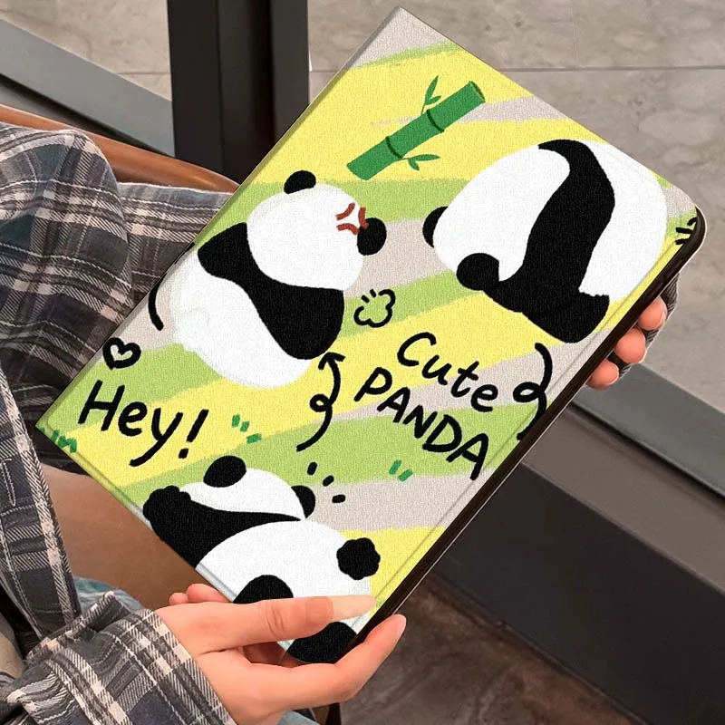 الإبداعية الباندا الكرتون نمط الحال بالنسبة لباد برو 10th 11th 5th 6th 7 8 9 2 gen 11 13 M4 M5 10.2 9.7 12.9 10.5 10.9 بوصة اللوحي #2