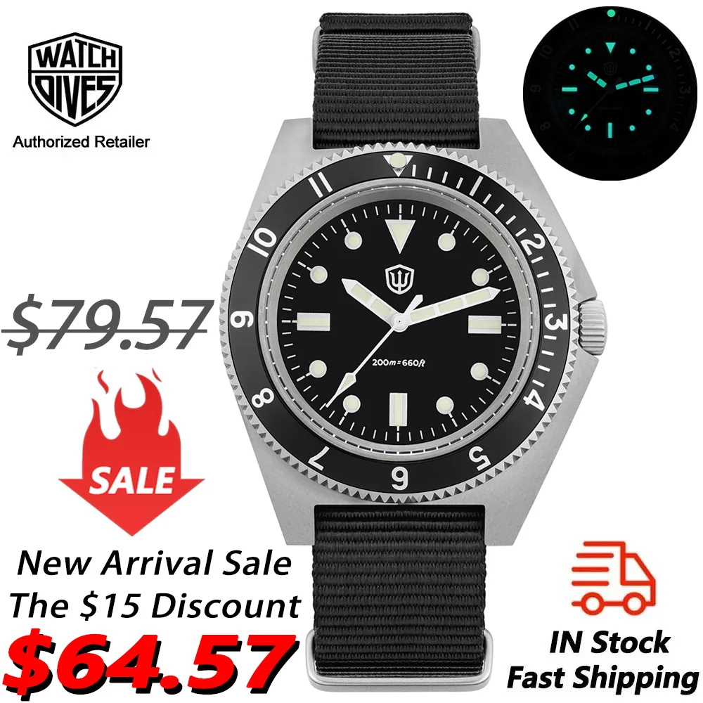 Watchdives WD1972 Quartz Watch VH31 Sweep Seconds Movement Sapphire Crystal BGW9 Luminous 20Bar Waterproof Wristwatch