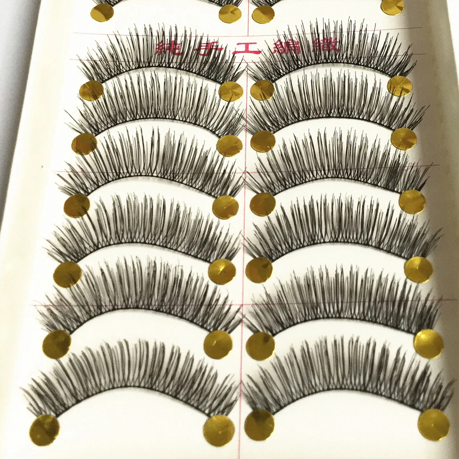 10Pairs Natural Long False Eyelashes Handmade Black Fake Eyelash Makeup Volume Full Strip Eye Lashes Eyelash Extensions