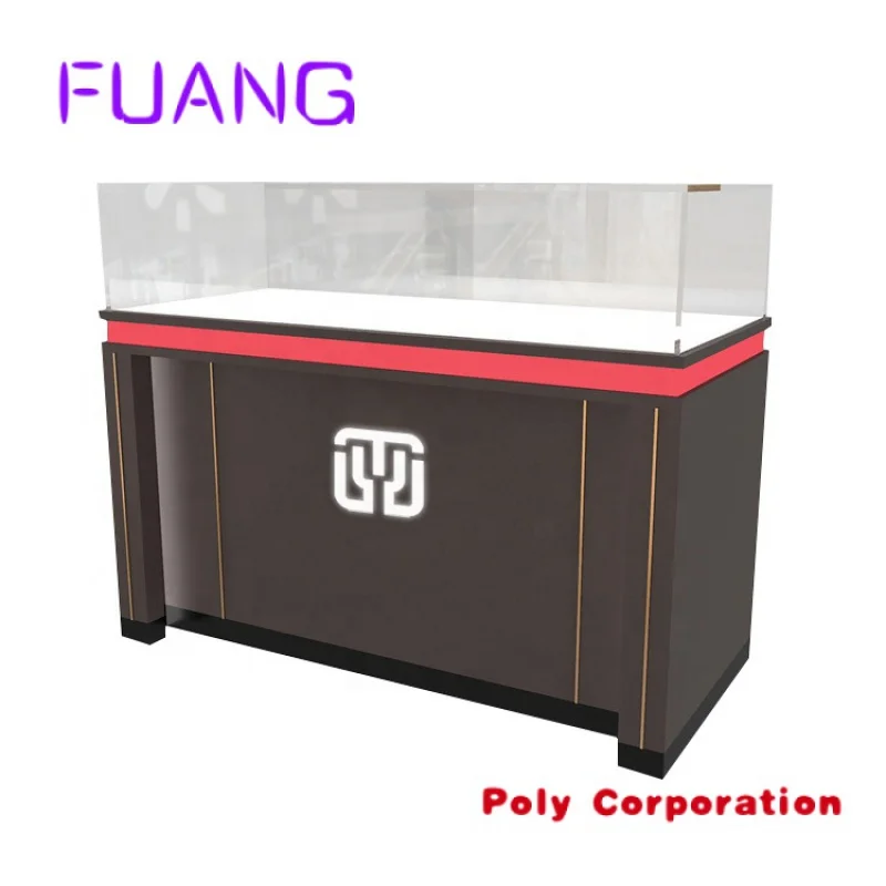 Custom  High quality  Jewelry Shop Display Showcase Jewelry Display Case for shop Tempered Glass Cabinet