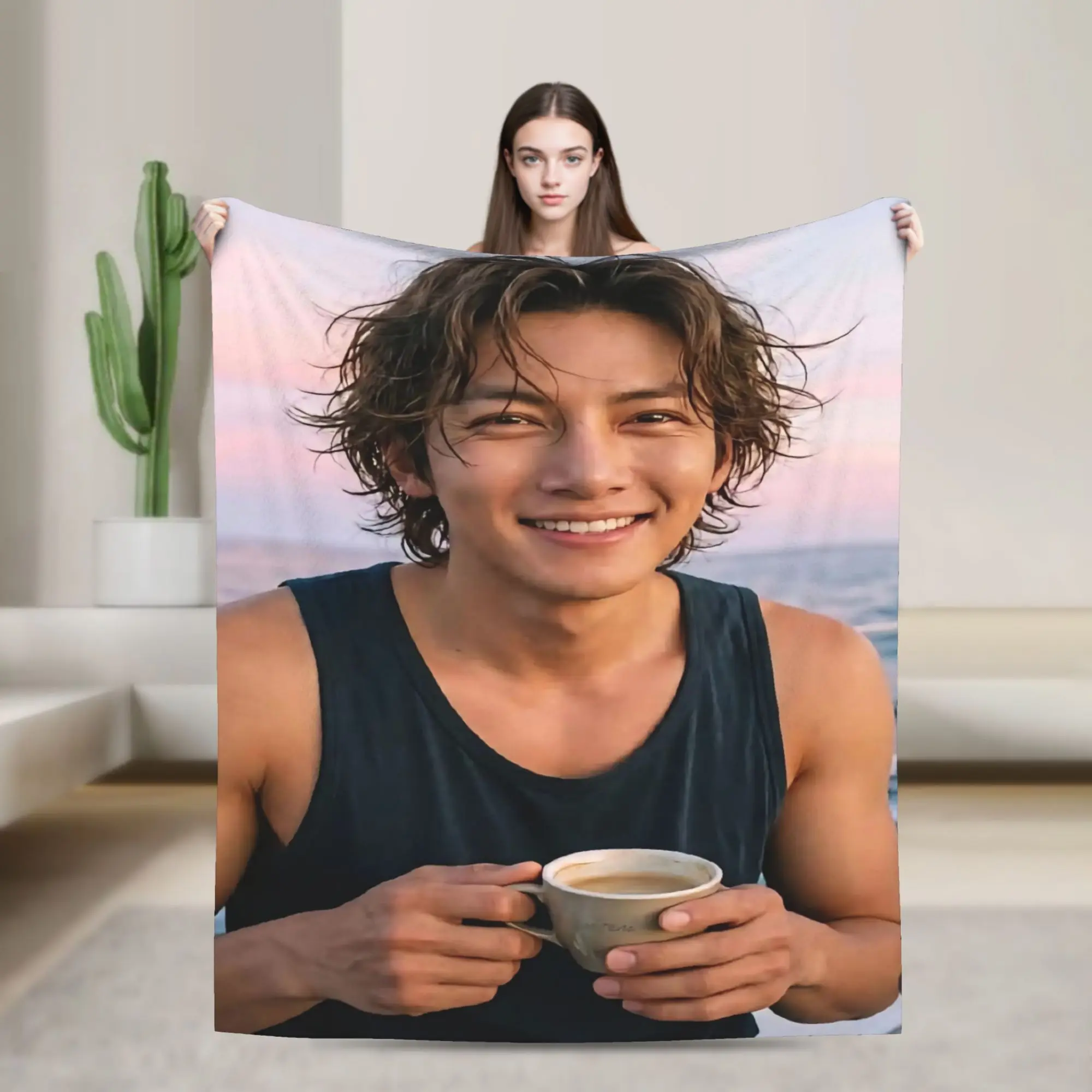Ji Chang-Wook Blanket Multiple Sizes Warm Cozy Fluffy  Throw Blankets for Sofa Couch and Bed