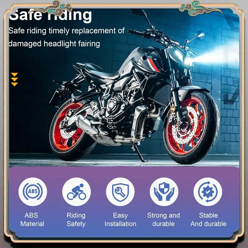 

A73Q-Motorcycle Front Headlight Fairing Bracket Front Panel Fairing Cover For FZ-07 MT-07 FZ07 MT07 2018 2019 2020