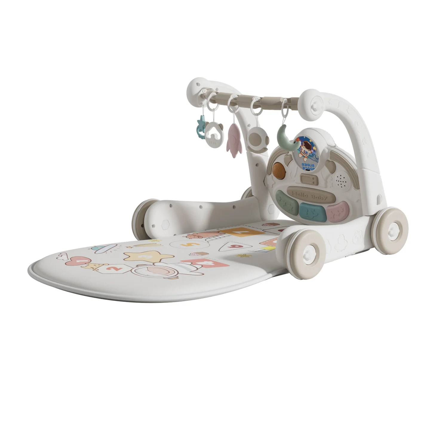 سجادة لعب للأطفال في صالة الألعاب الرياضية مع بيانو ركلة ووكر، سجادة تعليمية ممتعة متعددة الوظائف للأطفال #2