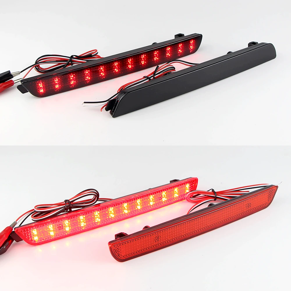 2Pcs LED Rear Bumper Reflector Warning Light For Mazda 3 04-09 Mazdaspeed 3 07-09 Axela BK5P/BKEP/BK3P Braking Brake Light