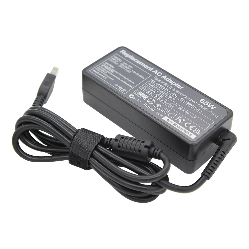 Twroes 20V 3.25A 65W USB For Lenovo AC Laptop Charger Power Adapter Thinkpad X301S X230S G500 G405 X1 Carbon E431 E531 Yoga