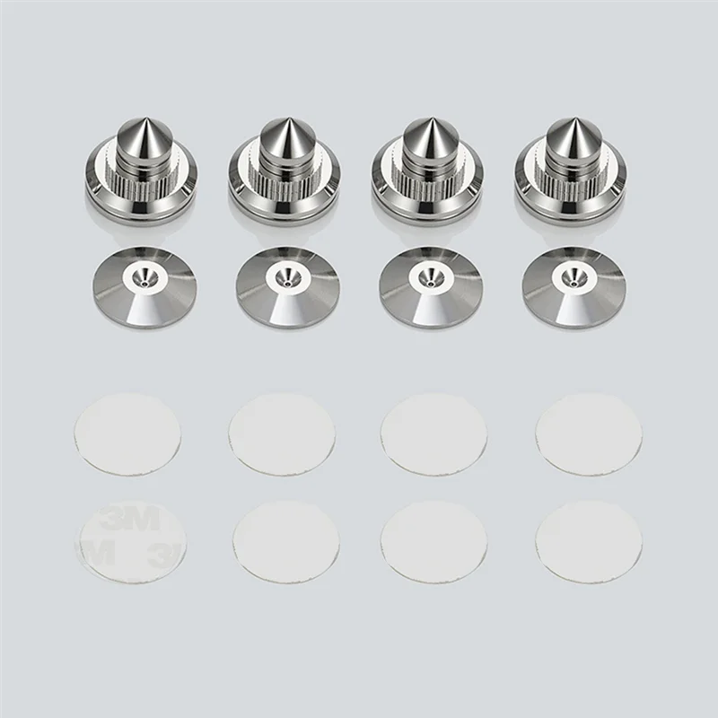 CABE-Pailvens 8SET مكبر الصوت قدم ارتفاع قابل للتعديل سبائك النحاس مكبر الصوت المسامير مجموعة مضخم الصوت المسامير