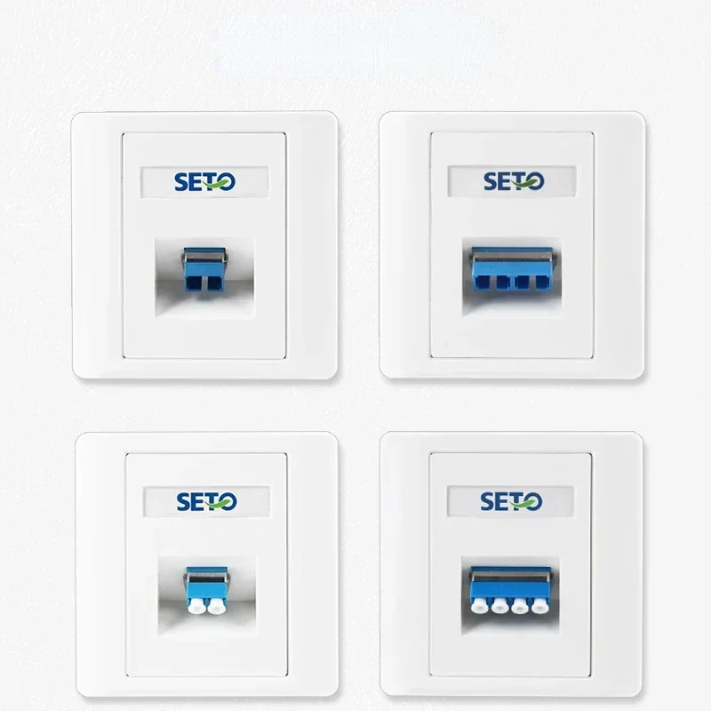 1PCS Type 86 Single and double port LC\SC fiber optic panel network fiber socket two optical fiber socket computer broadband