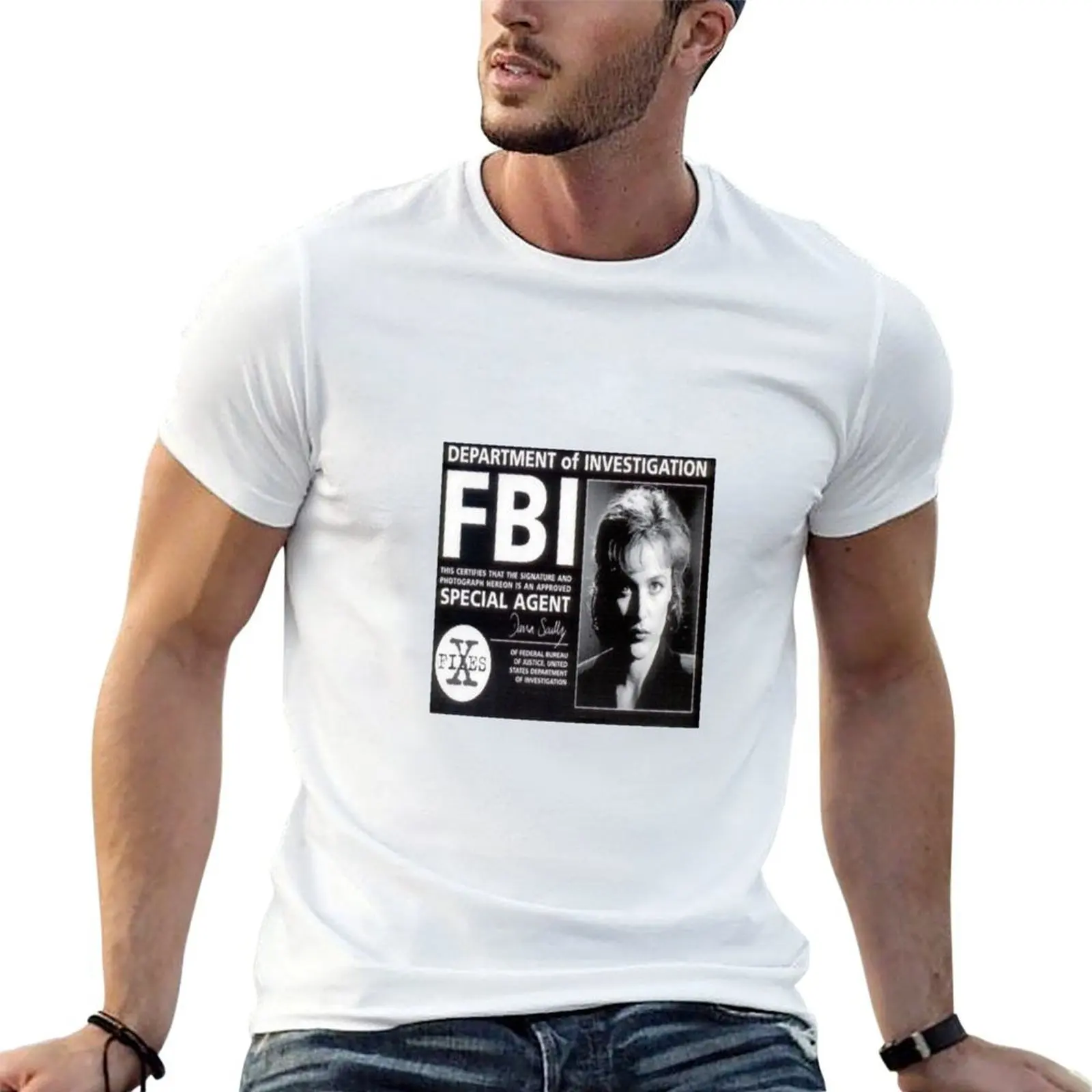 agent dana scully T-Shirt anime t shirts blue archive heavy weight t shirts for men