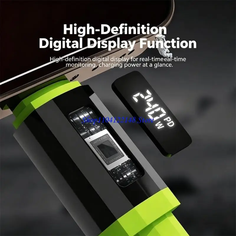 P9FA Intelligent USB C Power Cable 240W Large Power Fast Charging for Tablets