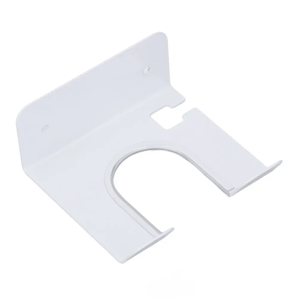 Soporte de Pared para Secador de Pelo de Acero al Carbono, Resistente, en Blanco y Negro, para el Cuidado del Cabello