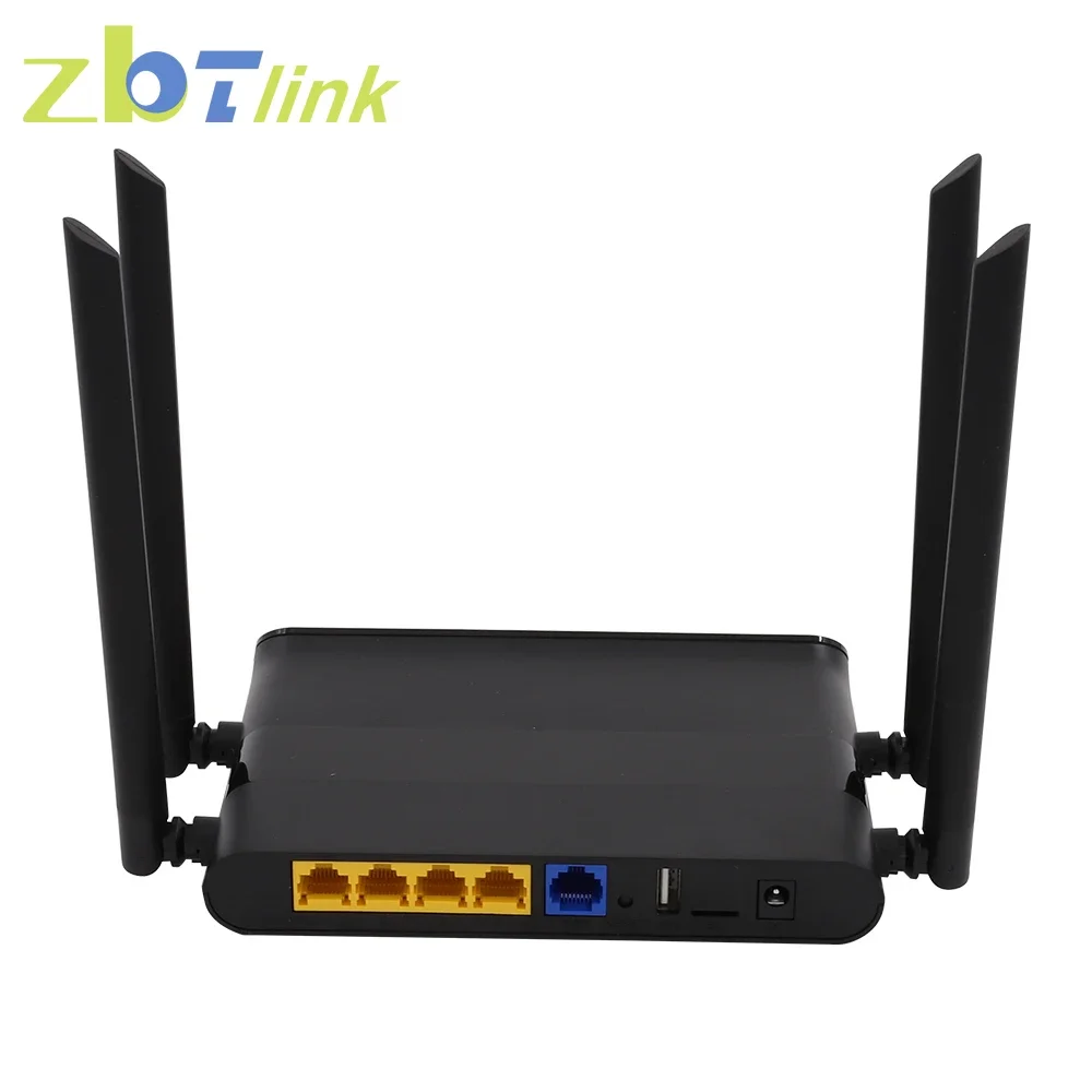 Imagem -02 - Zbtlink-roteador Wifi sem Fio Lan Doméstica Banda Dupla 5ghz Openwrt Zbt-os Gigabit Wan Alto Ganho Suporte a Antena Wifi 64 Usuários 1200mbps