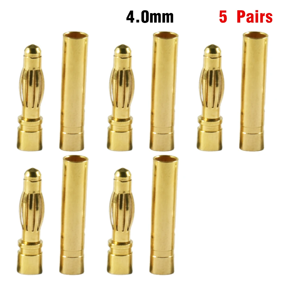 9IMOD 5/10 Paar RC Bullet Connectors 2/3/3,5/4,0/5/5,5/6/8mm Männlich Weiblich Banana Bullet Connector Stecker Vergoldeter Adapter