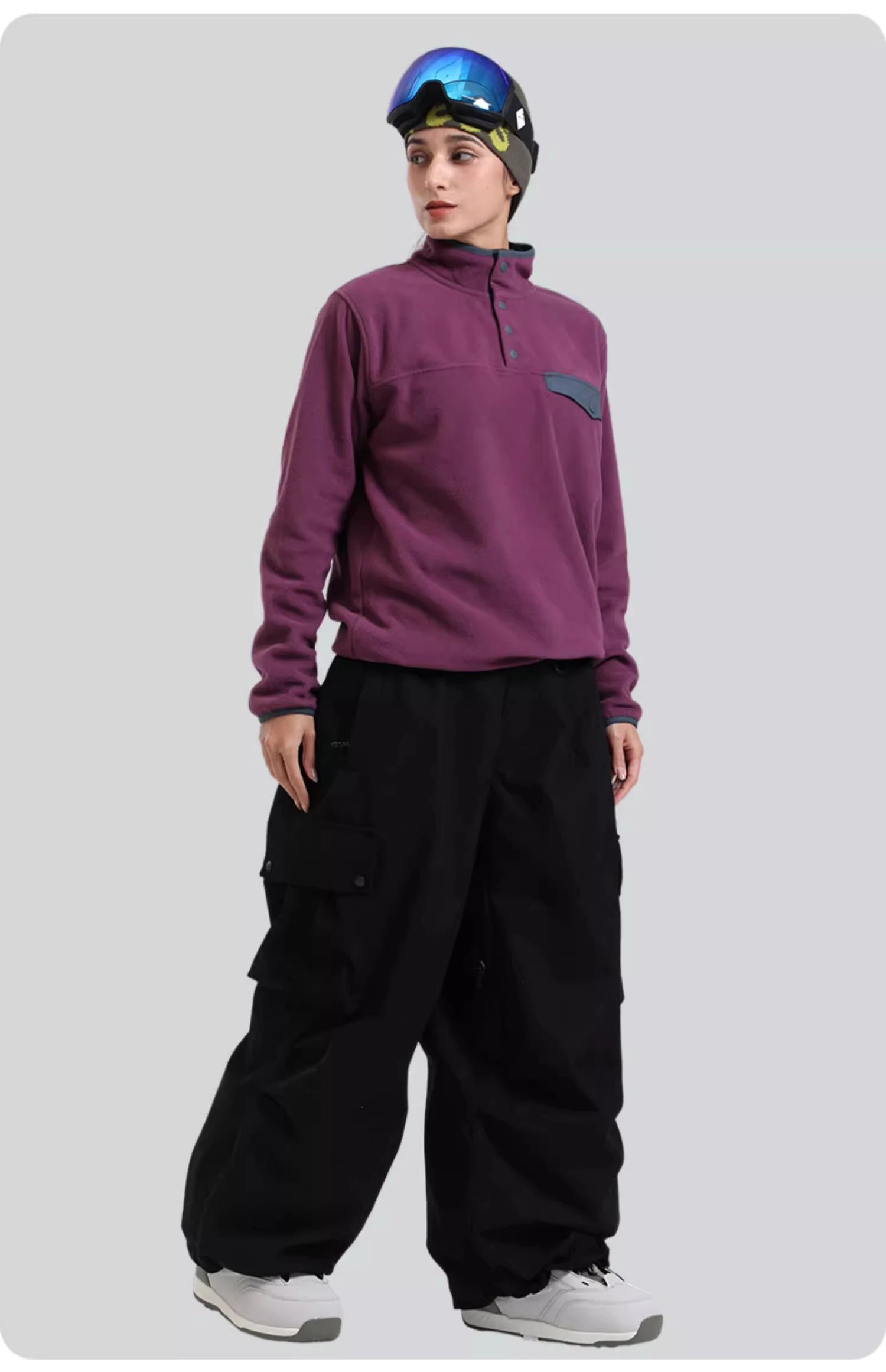 Gsou Snow мужские и женские свободные модные лыжные брюки для улицы, зимние зимние спортивные теплые водонепроницаемые брюки для сноуборда