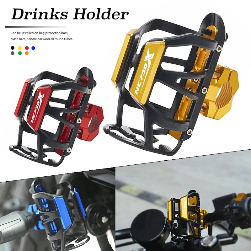 

New Fit For HONDA NC750X NC 750X NC750 X 2014-2025 NC-750X Motorcycle Accessories CNC Water Bottle Cage Drink Cup Holder Mount