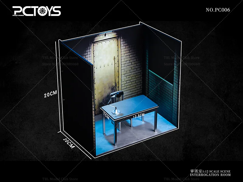 PCTOYS รุ่น PC006 ชุดโต๊ะและเก้าอี้จำลองห้องสอบขนาด 1/12 สำหรับฟิกเกอร์แอคชั่นขนาด 6 นิ้ว อุปกรณ์ประกอบฉากฉากทหาร