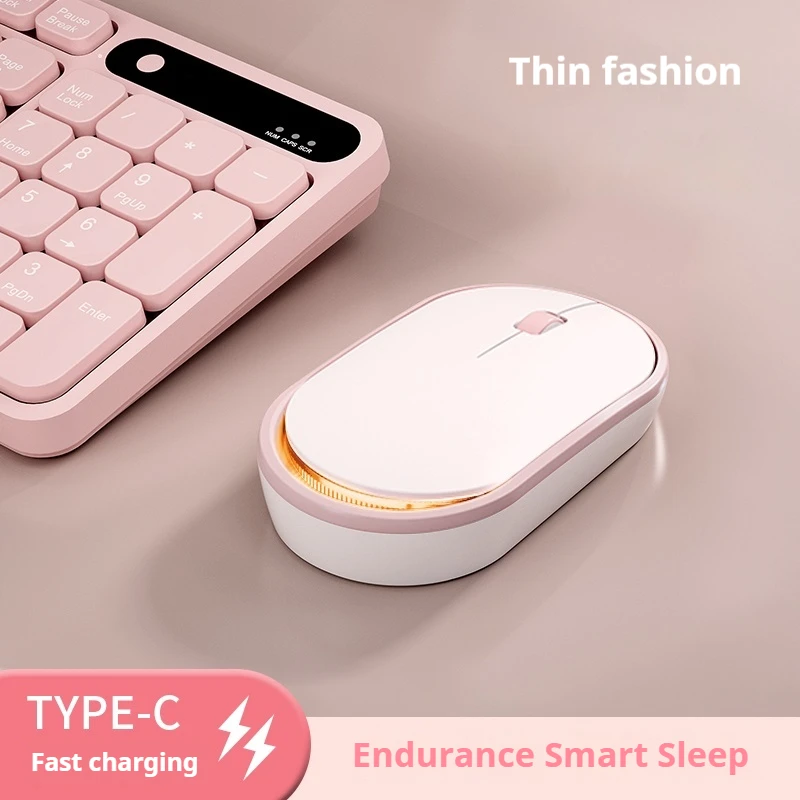 Bluetooth Wireless Mouse Rechargeable Long Lasting Silent Design Anti Slip Sweat Resistant Comfortable Cute  Touch Office Use