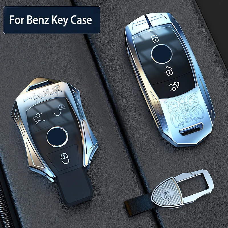 

Zinc Alloy Mech Style for Mercedes Benz W204 W205 W212 W213 W176 A C E S G Class Smart Remote Car Key Case Cover Fob Keychain