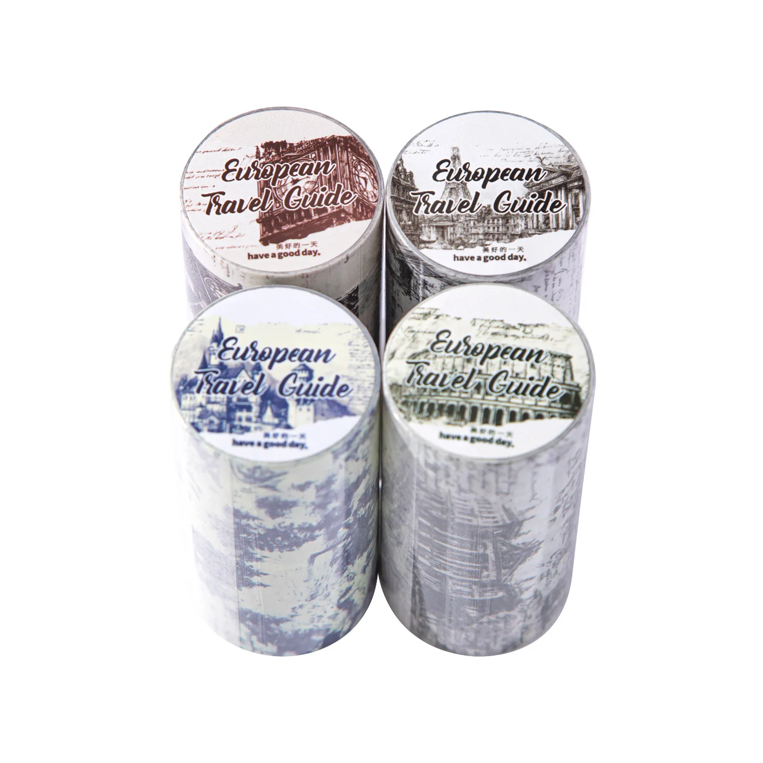 

10 шт./1 лот, декоративные клейкие ленты, европейские туристические стикеры для скрапбукинга, бумажные наклейки для DIY-проектов