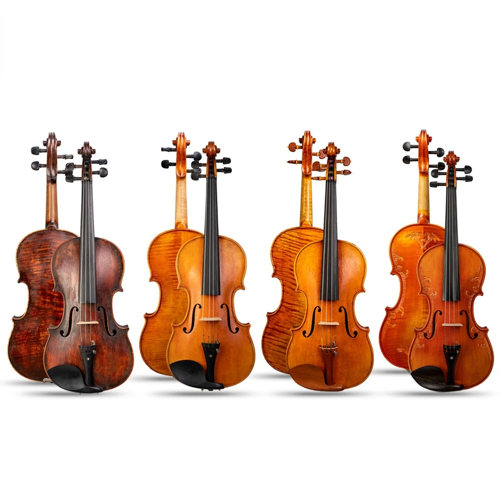 Professional Handmade Violin 4/4 European Wood Handmade Oil Advanced Fiddle Violino 1716 Engraved Violin Case