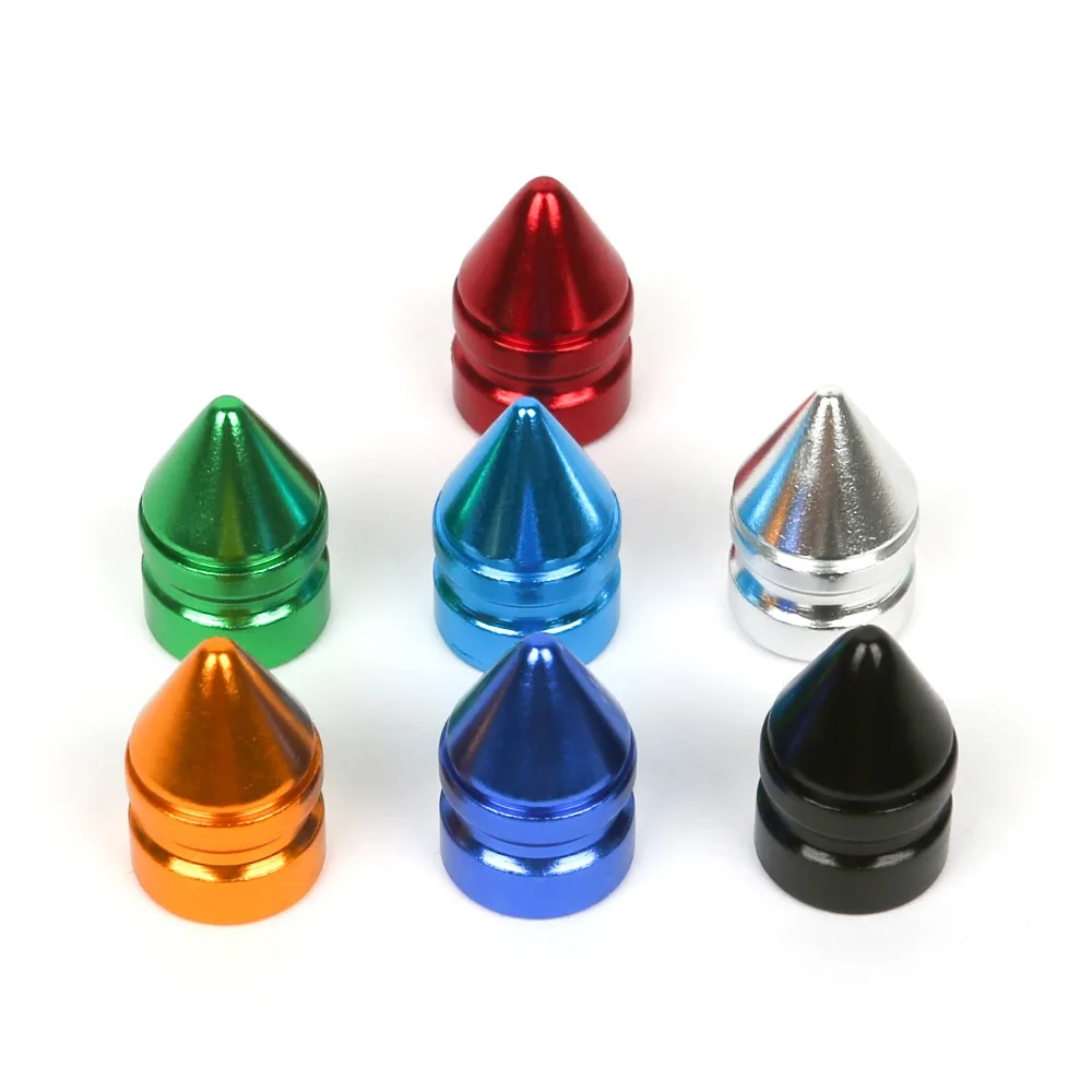 4Pcs Car Tire Valve Cap Pagoda Shape Tire Valve Caps Air Dust Cap Auto Wheel Cap Valve Stem Cap Universal Car Tire Accessory