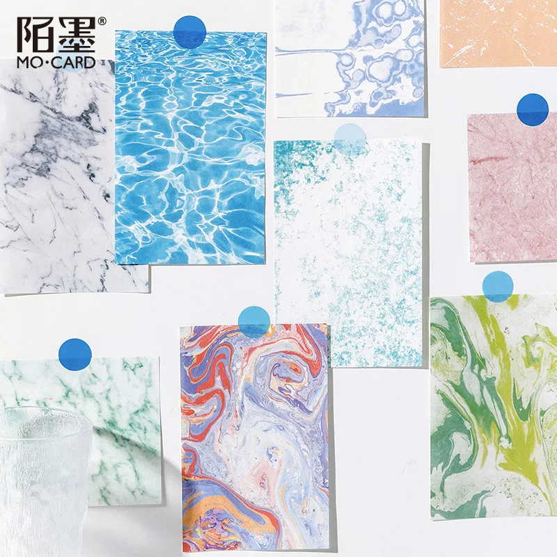 30pcs/lot Memo Pads Material Paper Shimmer set Junk Journal Scrapbooking Cards Retro Background Decoration Paper