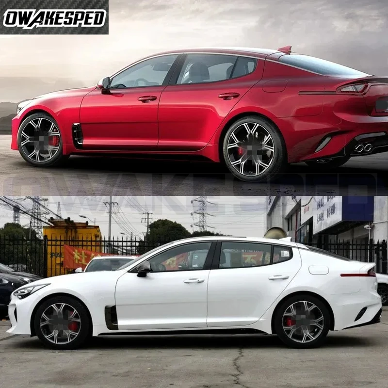 For KIA Stinger GT GTS Car Door Both Side Skirt Sticker Auto Body Decor Vinyl Decal Racing Sport Stripes Auto Accessories view 3