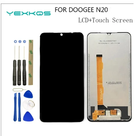 100% Original New 6.3 inch For Doogee N20 LCD Display and Touch Screen Digitizer For DOOGEE N20 PRO Y9 Plus Phone replacement