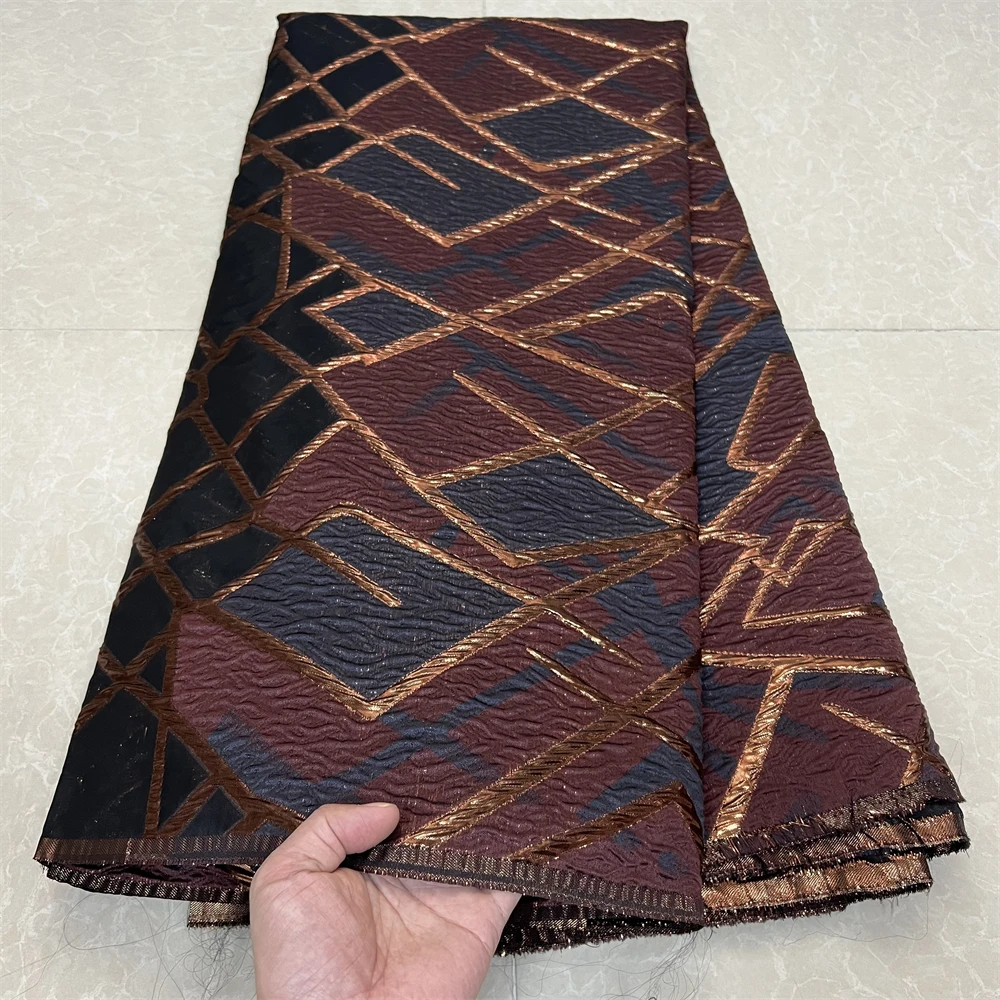 

Африканский нигерийский высококачественный тюль, кружевная ткань, органза, вышивка, гипюр для вечернего платья, жаккардовое свадебное платье, 5 ярдов, YXZ172