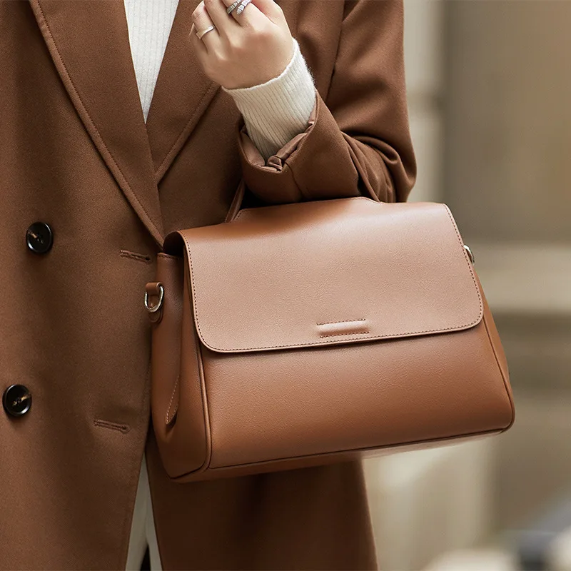 

2025 однотонная женская сумка из воловьей кожи с принтом, модная дизайнерская роскошная сумка из натуральной кожи на одно плечо