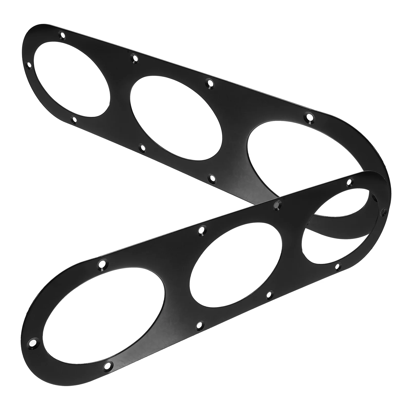

2pcs Rear Bumper Diffuser Panel Black Aluminum Alloy Car Spoiler Air Diversion Vehicle Tail Enhancement Stability Performance