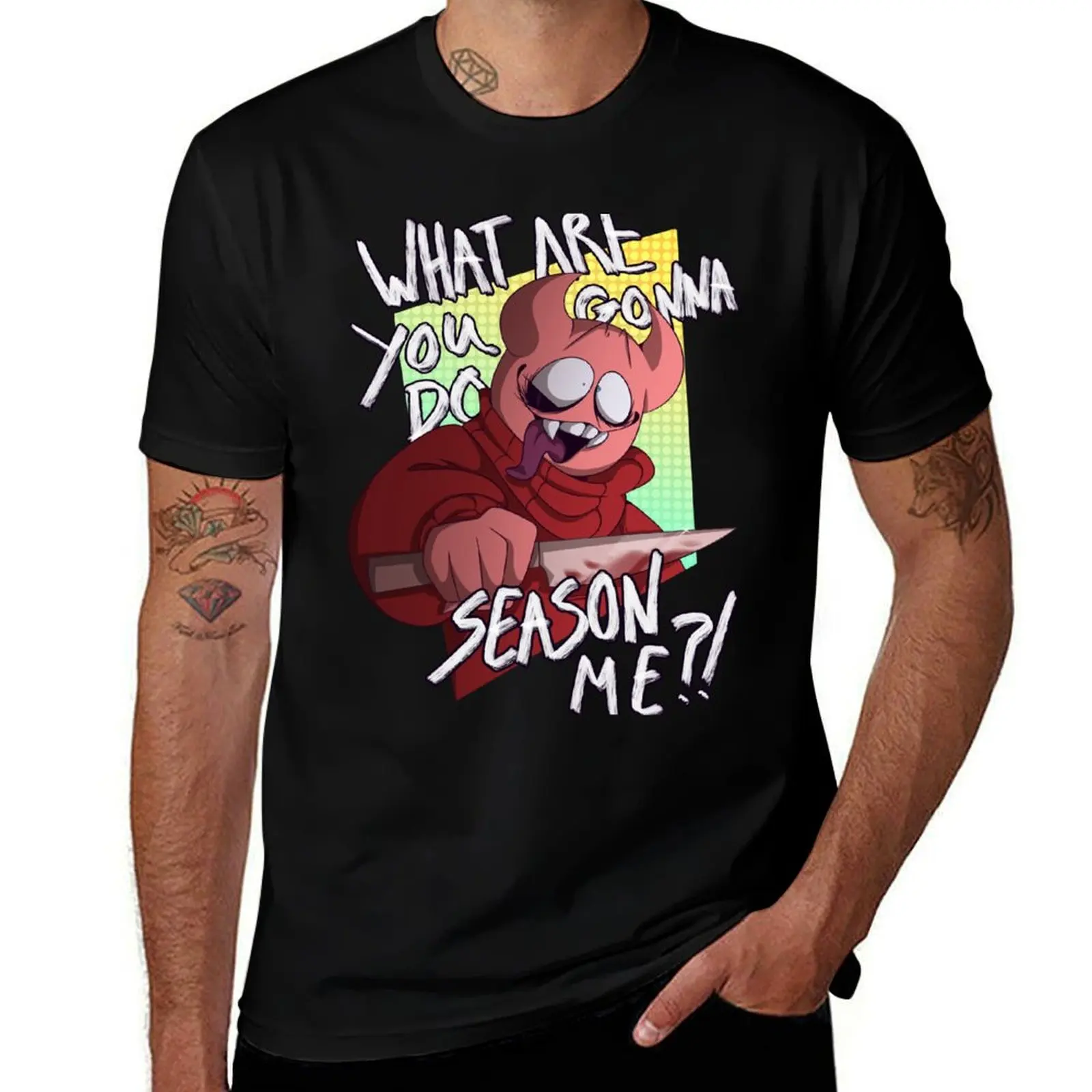 

What are you gonna do, season me! T-Shirt t shirt man plain anime t shirts oversize T-Shirt