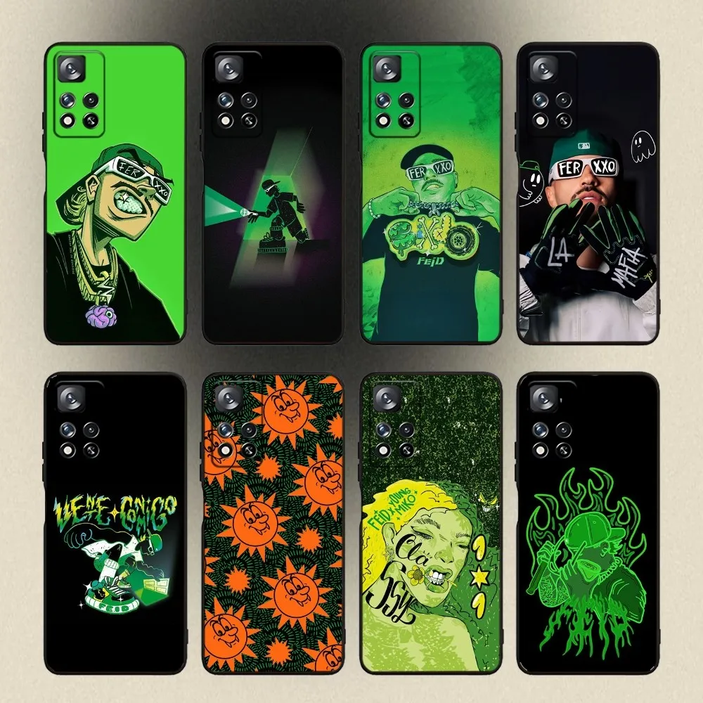 Feid Ferxxo SIXDO Rapper Telefoon Case Voor Samsung Galaxy A20,A21s,A22,A31,A32,A52,A53,A72,73,A80,A91 Zachte Zwarte Cover