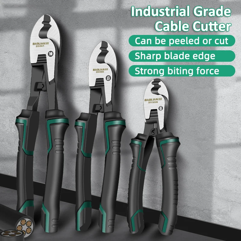 

6/8/10-дюймовый кабельный резак для электрика, ручные кусачки для резки проволоки, плоскогубцы для разрушения проволоки, плоскогубцы для пресса проволоки промышленного класса