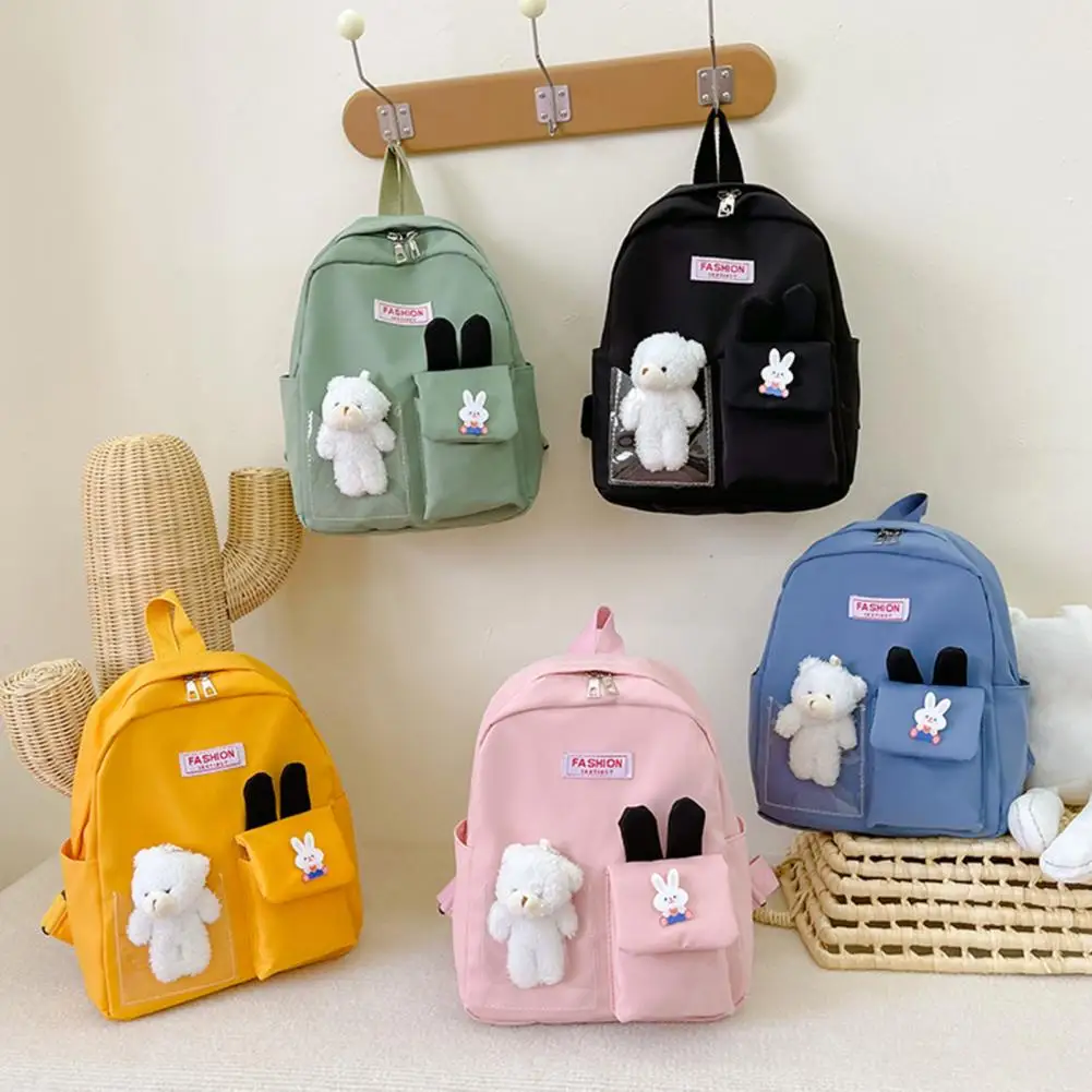 

Kindergarten Backpack Adjustable Straps Large Capacity Korean Style Lightweight Kids School Bag Unisex Toddler Casual Daypack