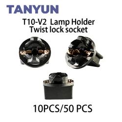 TANYUN Signal Lamp T10 Twist Socket Instrument Panel Cluster Socket Lamp Holder Base PC194 T10-V2 Socket Car Bulbs Base